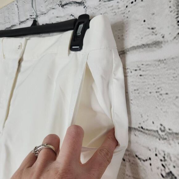 Nike Womens White High-Rise Dri-Fit Golf Tour Performance Bermuda Shorts Size 10 - Picture 5 of 10